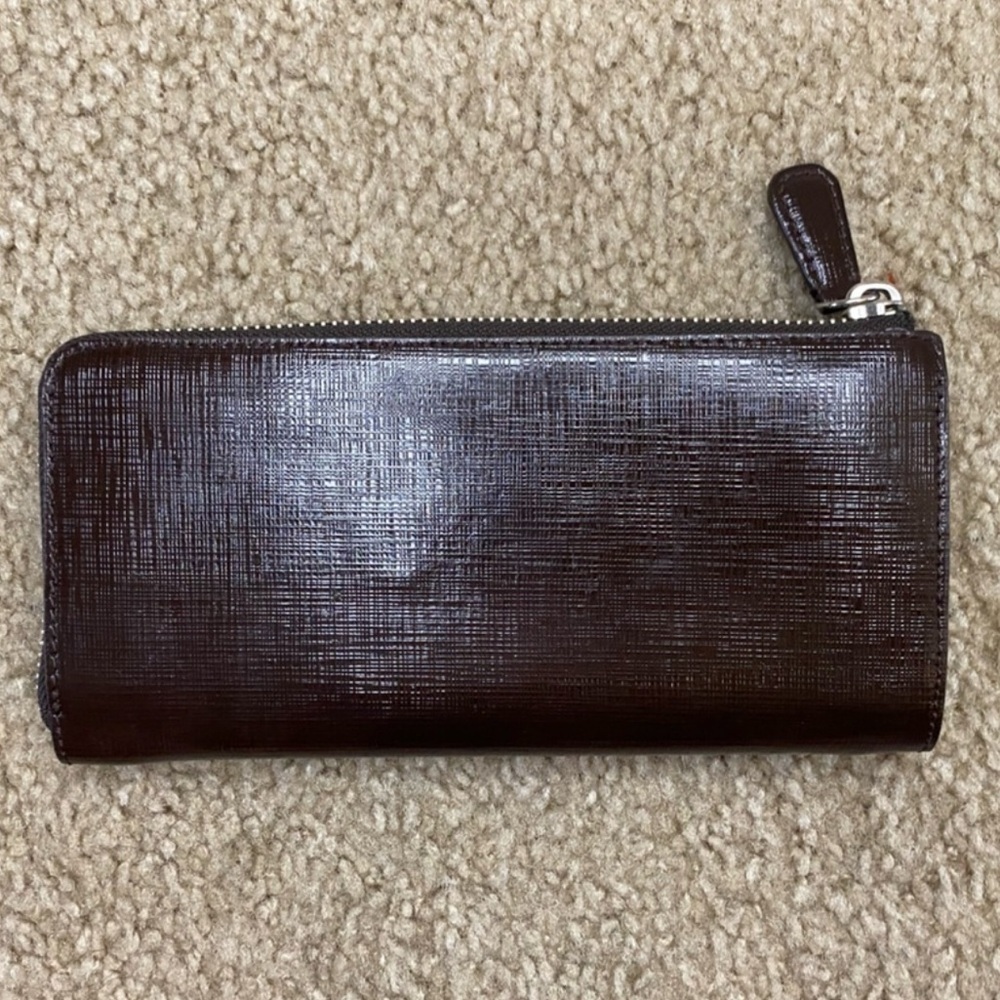 Coach Darcy Patent Leather Accordion Zip Wallet - Picture 2 of 3